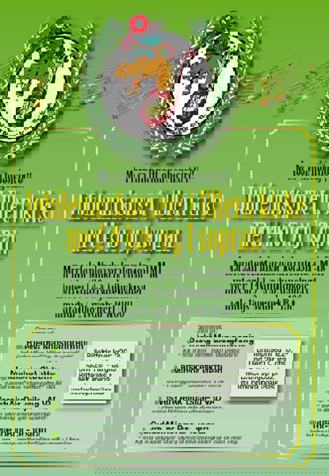 Jubileumskonsert Mærradalens Mannskor 18. november